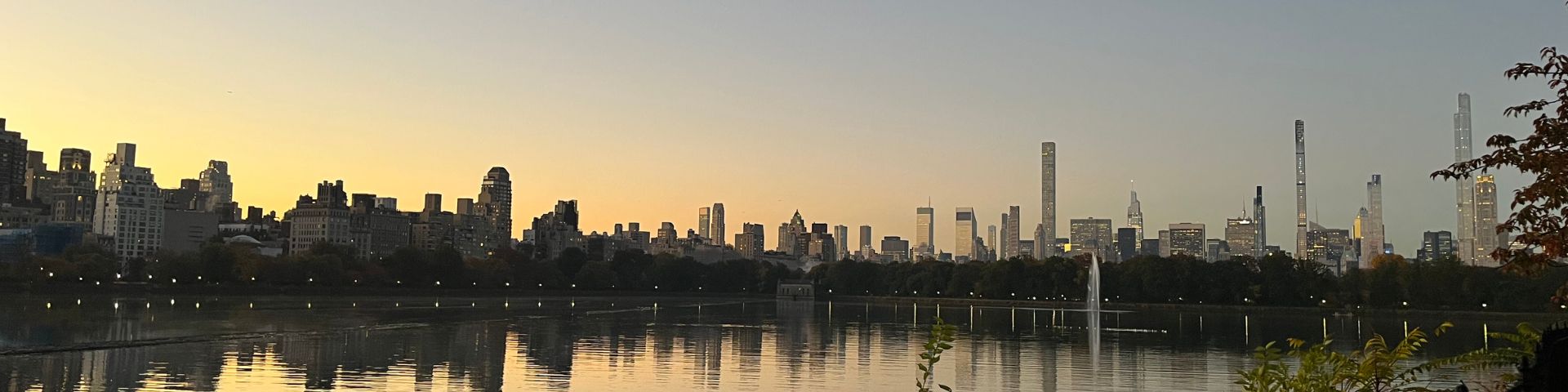 New York vid skymning